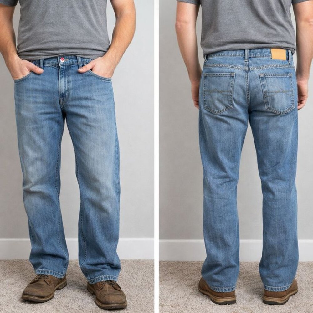 Vintage UFO Jeans Men's 100% Cotton Size 34 Blue Medium Wash Denim